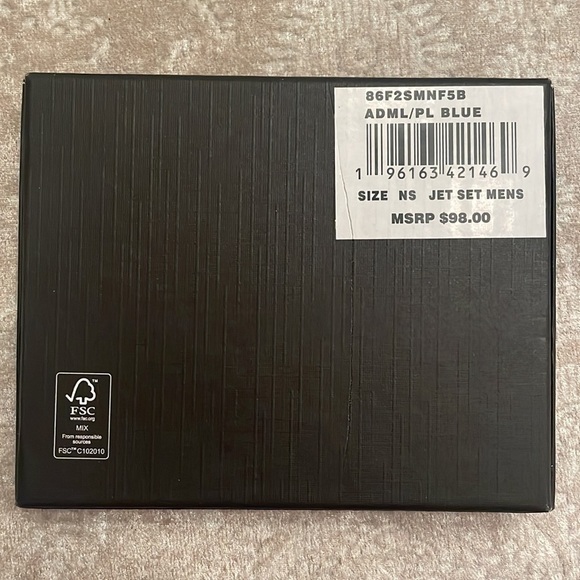 Brand New Michael Kors Admiral Blue Logo Slim Billfold Jet Set Men's Wallet - Picture 14 of 16